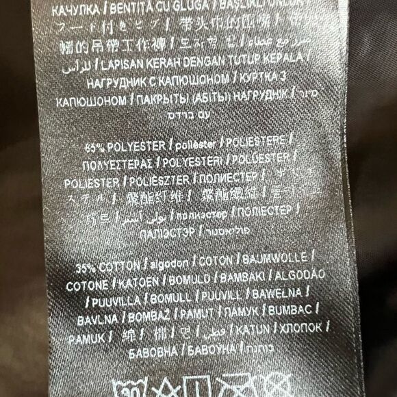 GUESS Black Hooded Lightweight Vegan Faux Leather Moto Zip Jacket - Picture 9 of 16